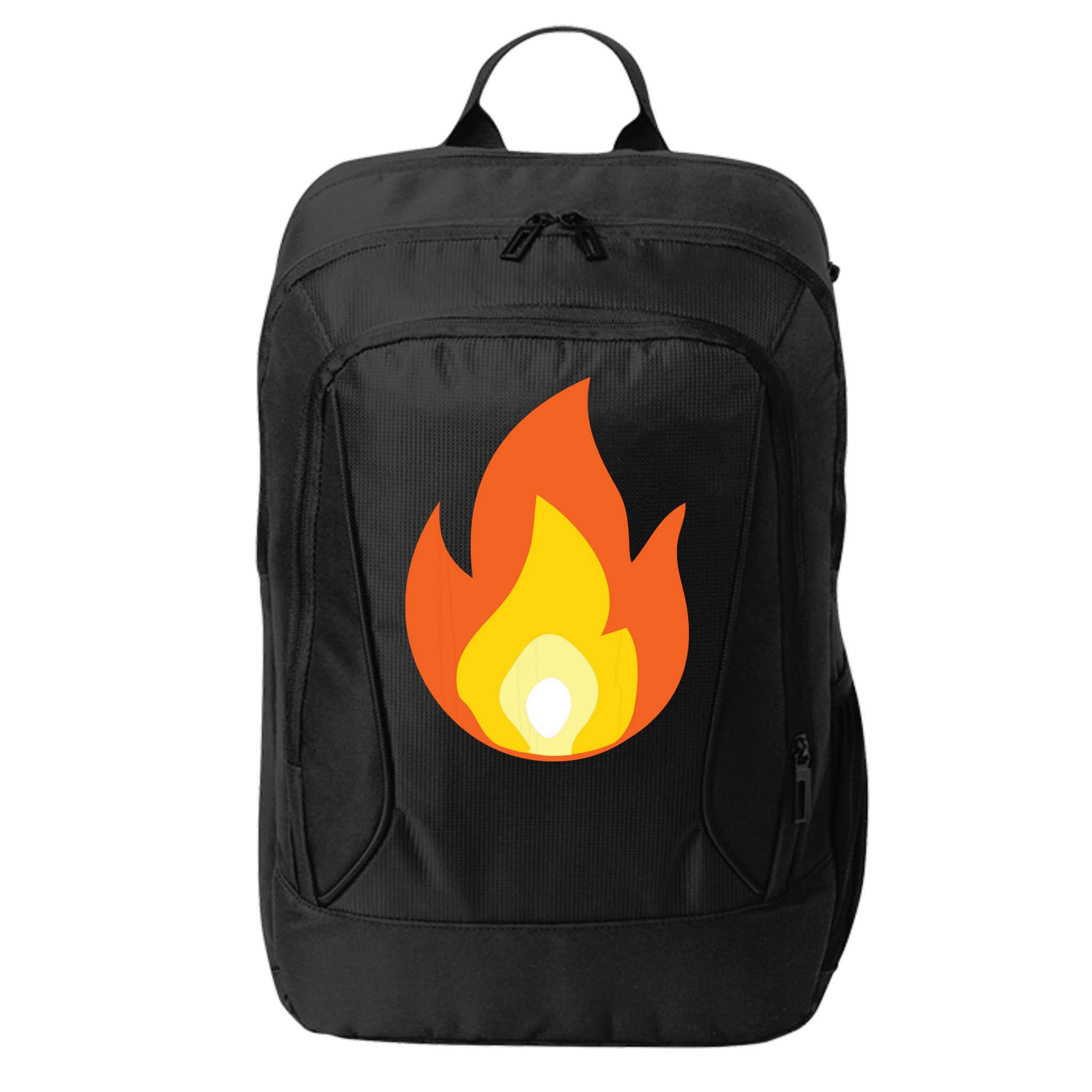 Lit Fire Flame Hot Burning Beach City Backpack
