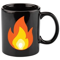 Lit Fire Flame Hot Burning Beach 11oz C Handle Ceramic Mug