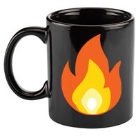 Lit Fire Flame Hot Burning Beach 11oz C Handle Ceramic Mug