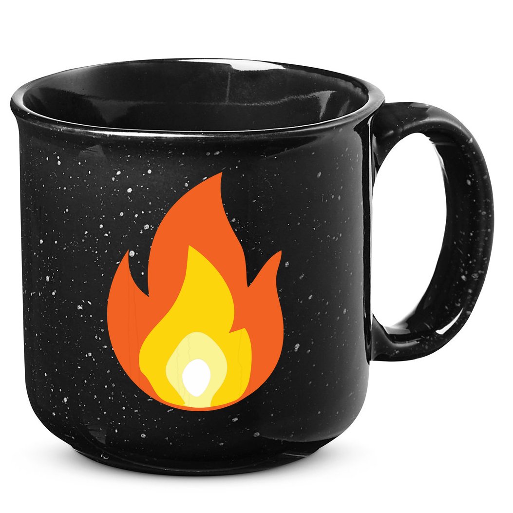 Lit Fire Flame Hot Burning Beach 15oz Campfire Ceramic Mug