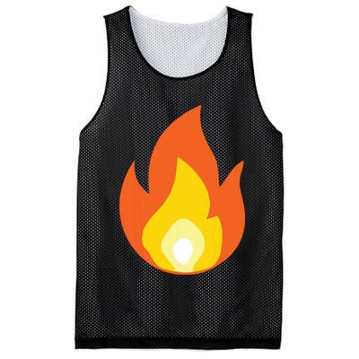 Lit Fire Flame Hot Burning Beach Mesh Reversible Basketball Jersey Tank