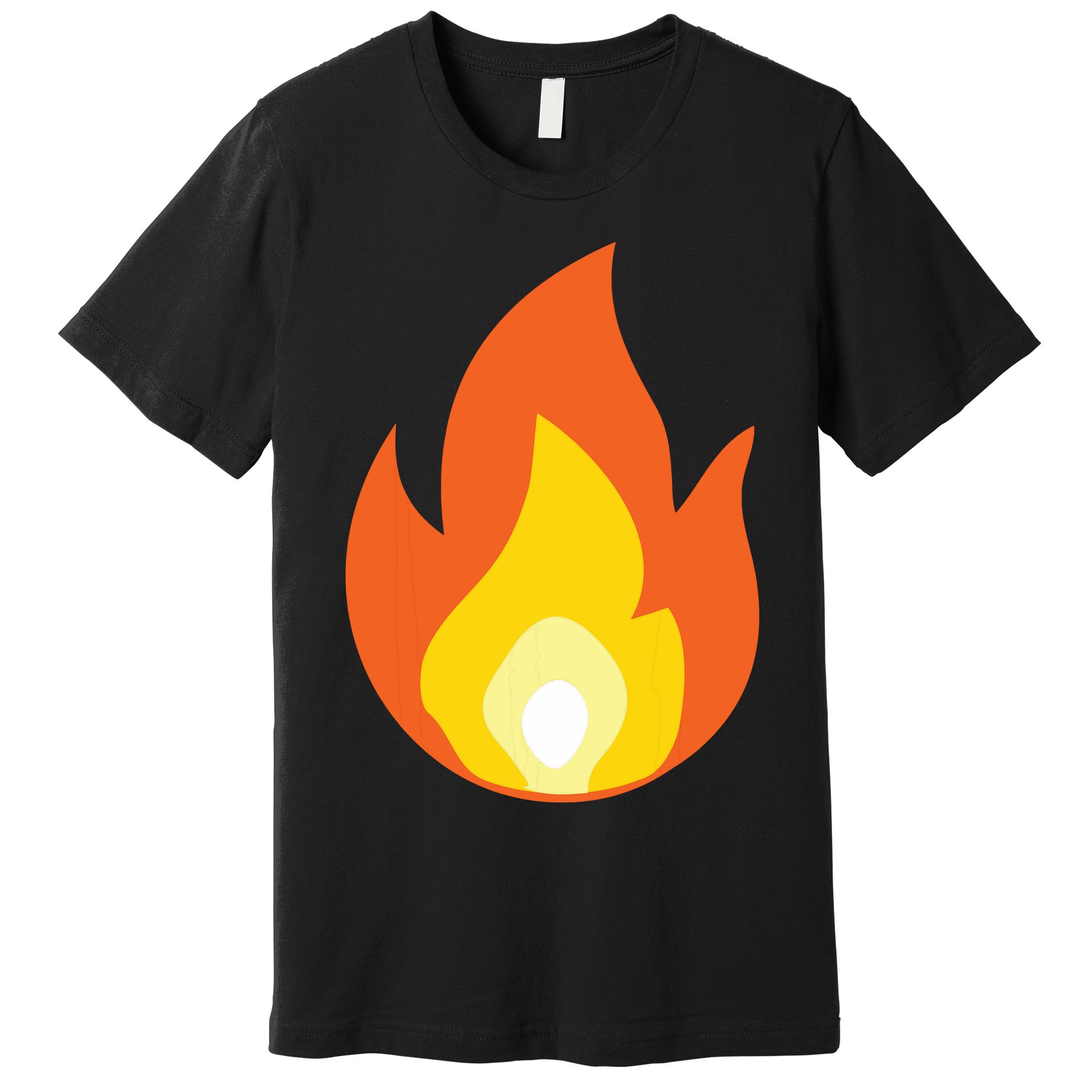 Lit Fire Flame Hot Burning Beach Premium T-Shirt
