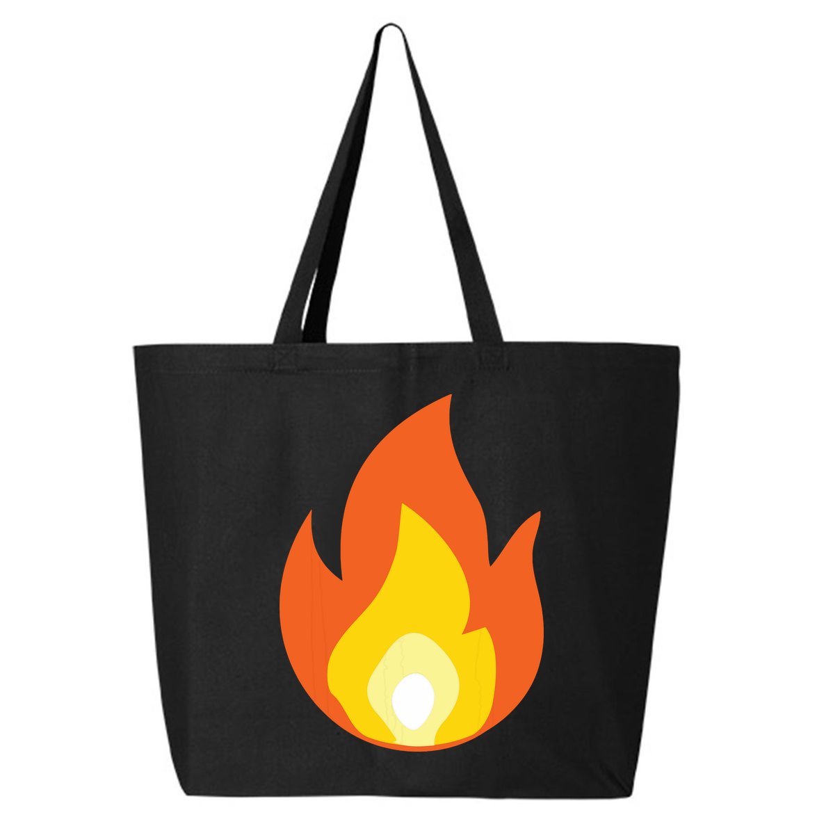 Lit Fire Flame Hot Burning Beach 25L Jumbo Tote