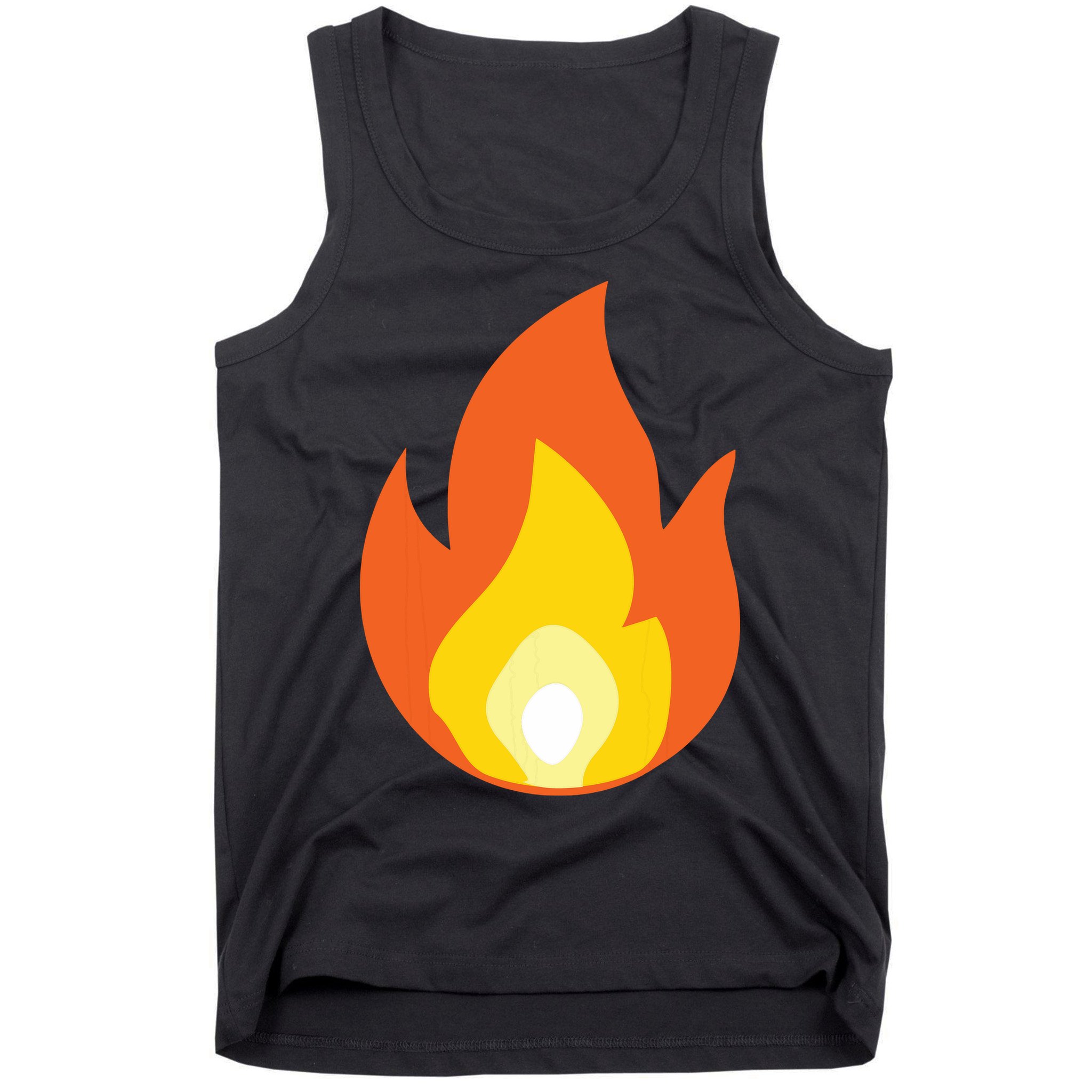 Lit Fire Flame Hot Burning Beach Tank Top