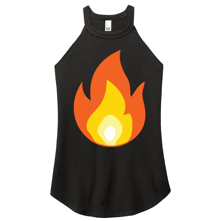 Lit Fire Flame Hot Burning Beach Women's Perfect Tri Rocker Tank
