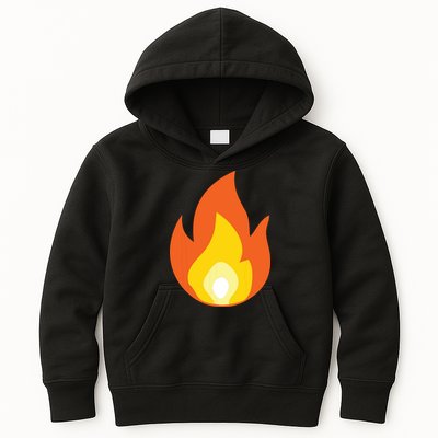 Lit Fire Flame Hot Burning Beach Kids Hoodie