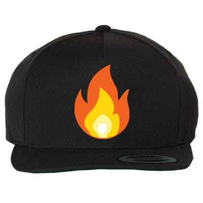 Lit Fire Flame Hot Burning Beach Wool Snapback Cap
