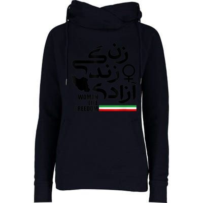  life freedom for Free Iran Womens Funnel Neck Pullover Hood