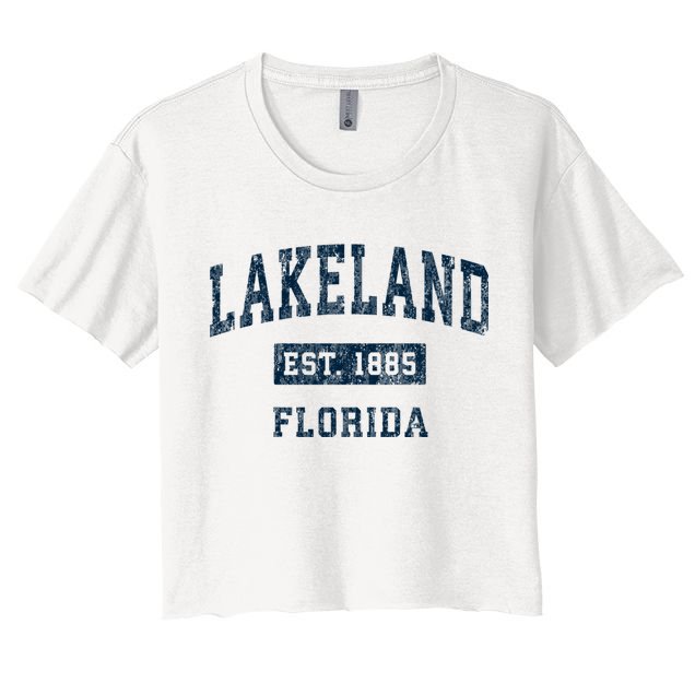 Lakeland Florida Fl Vintage Sports Crop Top
