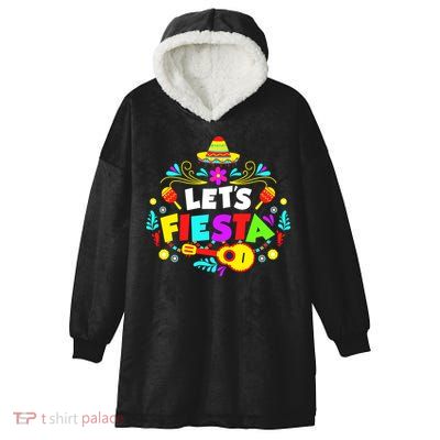 Let's Fiesta Funny Cinco De Mayo Hooded Wearable Blanket