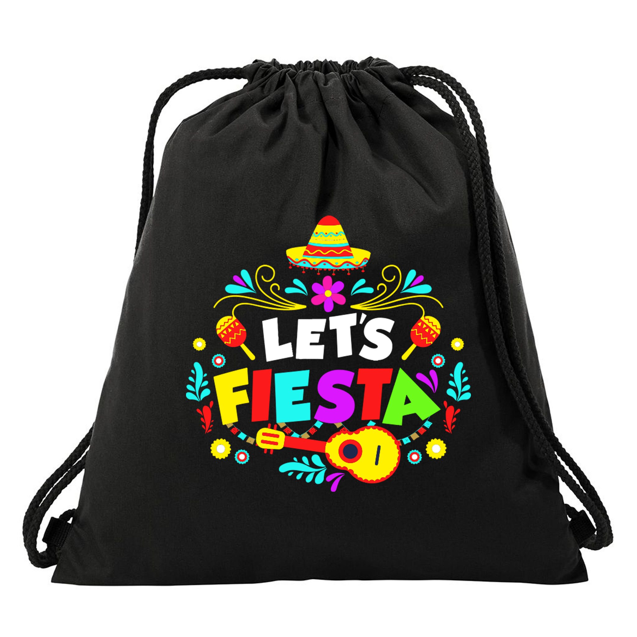 Let's Fiesta Funny Cinco De Mayo Drawstring Bag
