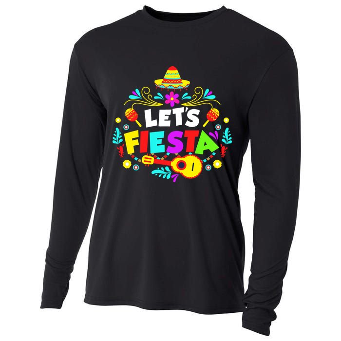 Let's Fiesta Funny Cinco De Mayo Cooling Performance Long Sleeve Crew