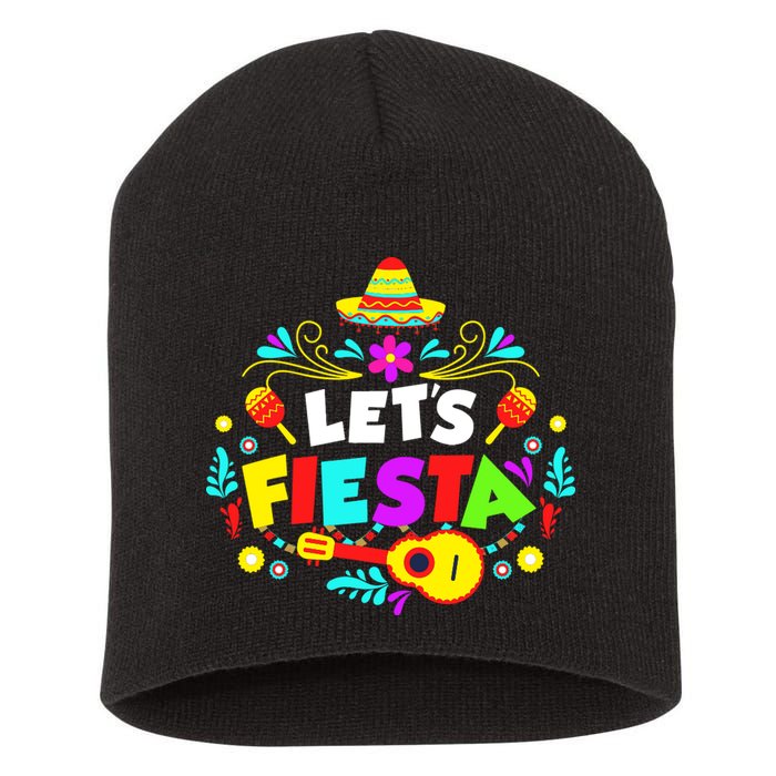 Let's Fiesta Funny Cinco De Mayo Short Acrylic Beanie