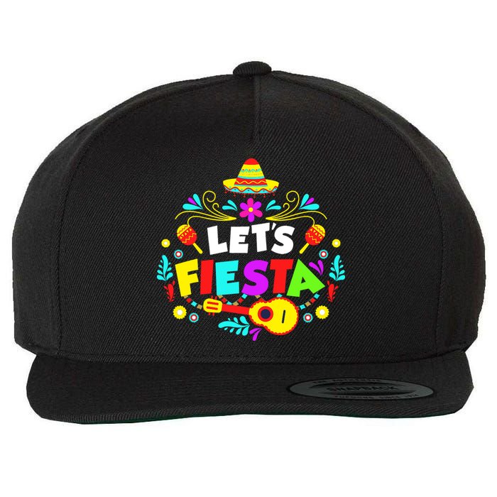 Let's Fiesta Funny Cinco De Mayo Wool Snapback Cap