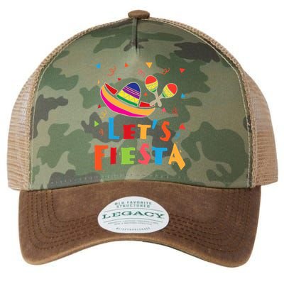 Let's Fiesta Funny Cinco De Mayo Legacy Tie Dye Trucker Hat