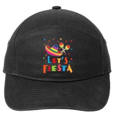 Let's Fiesta Funny Cinco De Mayo 7-Panel Snapback Hat