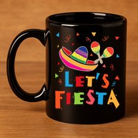 Let's Fiesta Funny Cinco De Mayo 11oz C Handle Ceramic Mug