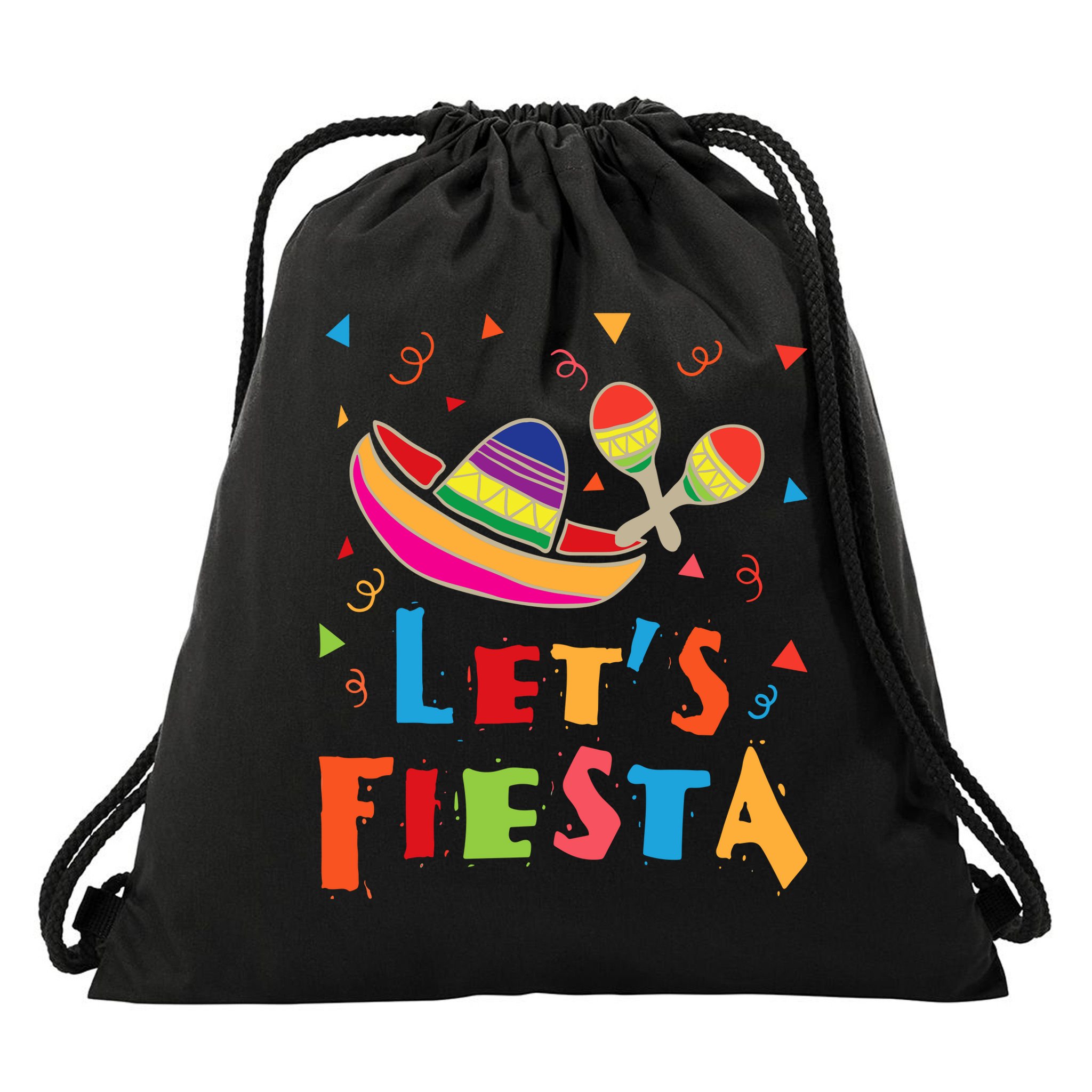 Let's Fiesta Funny Cinco De Mayo Drawstring Bag
