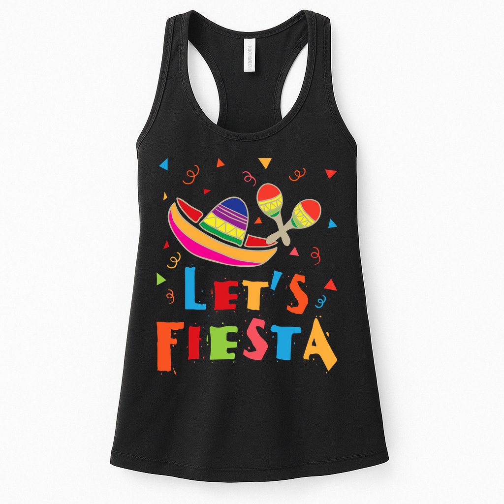 Let's Fiesta Funny Cinco De Mayo Womens Tank Top