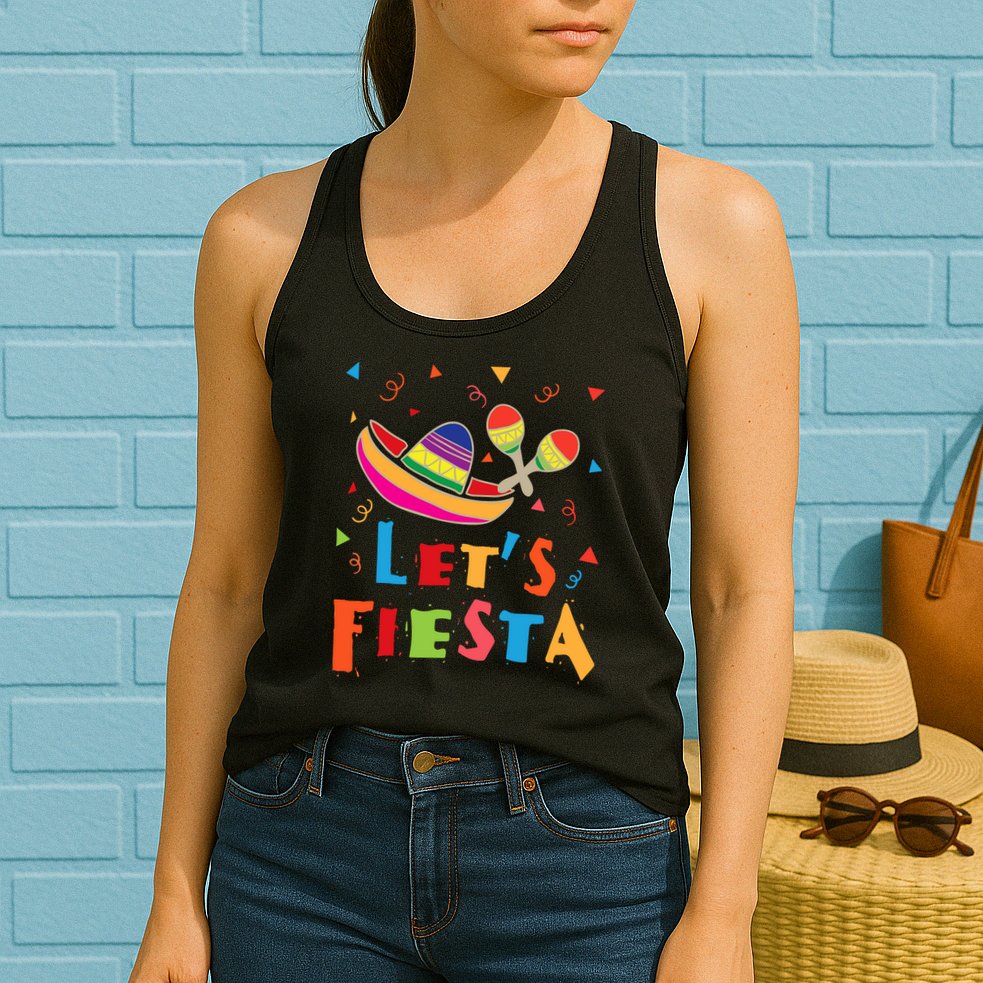 Let's Fiesta Funny Cinco De Mayo Womens Tank Top