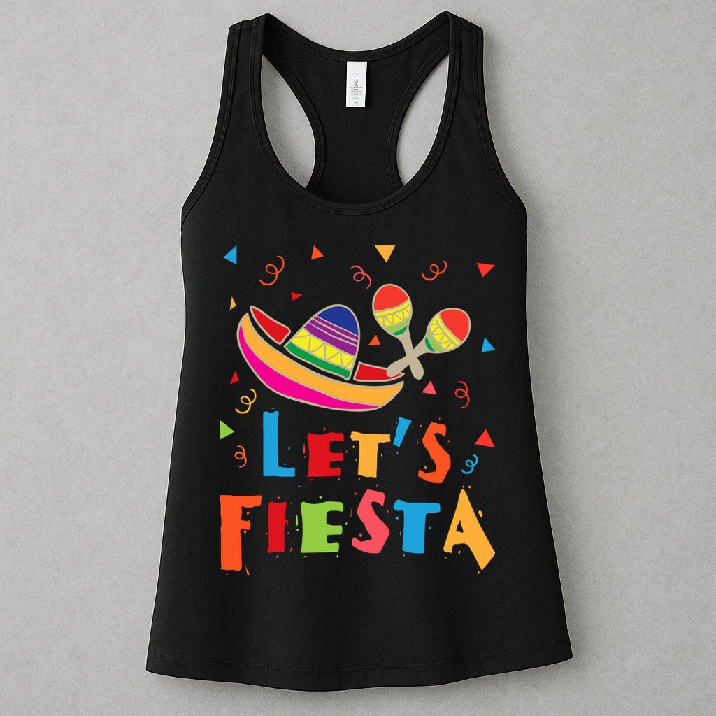 Let's Fiesta Funny Cinco De Mayo Womens Tank Top