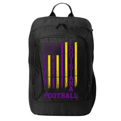 Louisiana Football Fan American Flag City Backpack