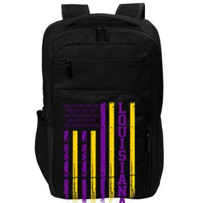 Louisiana Football Fan American Flag Impact Tech Backpack