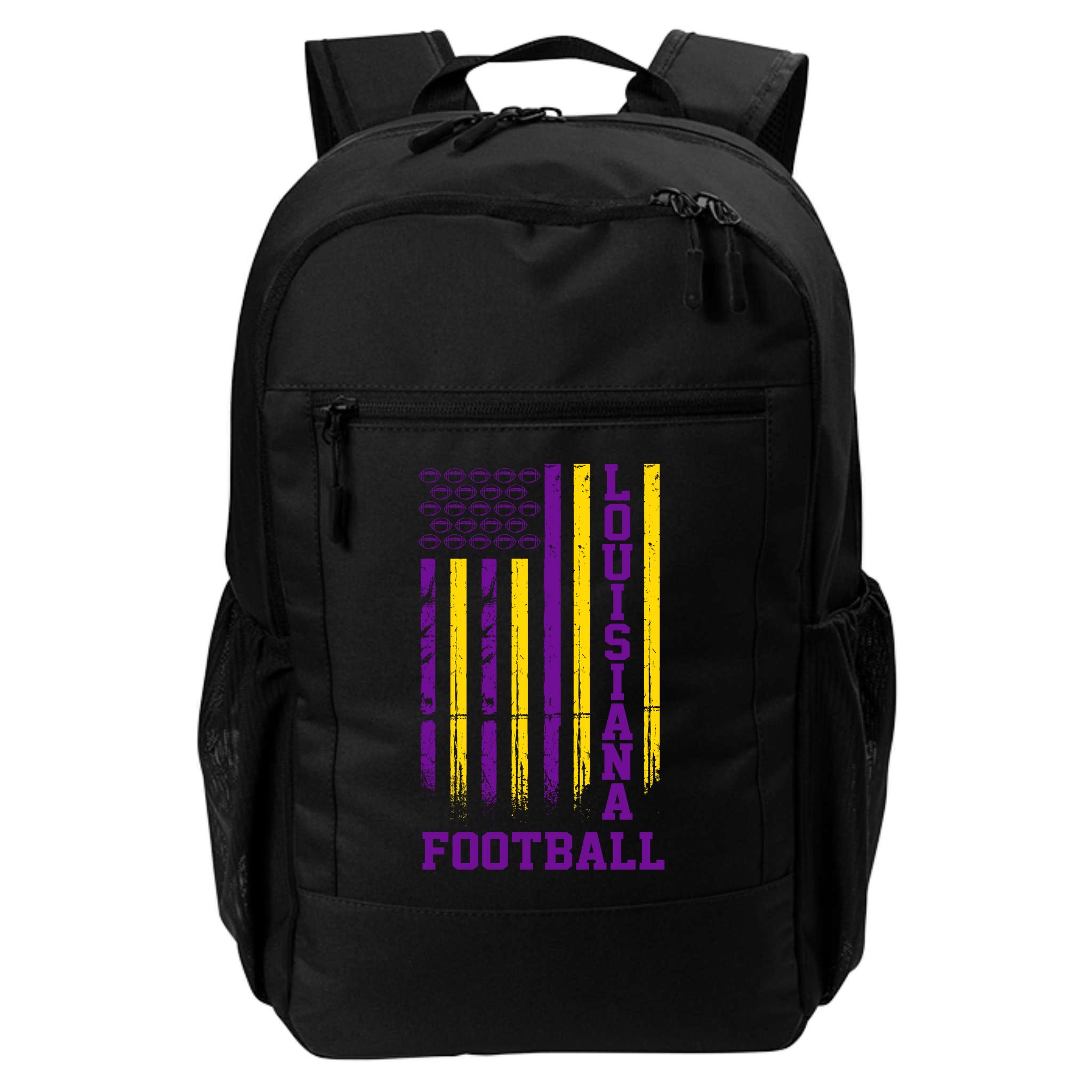 Louisiana Football Fan American Flag Backpack