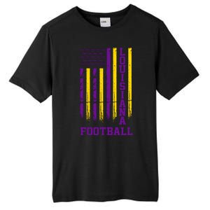 Louisiana Football Fan American Flag Tall Fusion ChromaSoft Performance T-Shirt