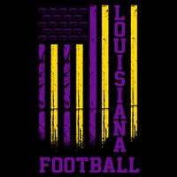 Louisiana Football Fan American Flag Tie-Dye T-Shirt
