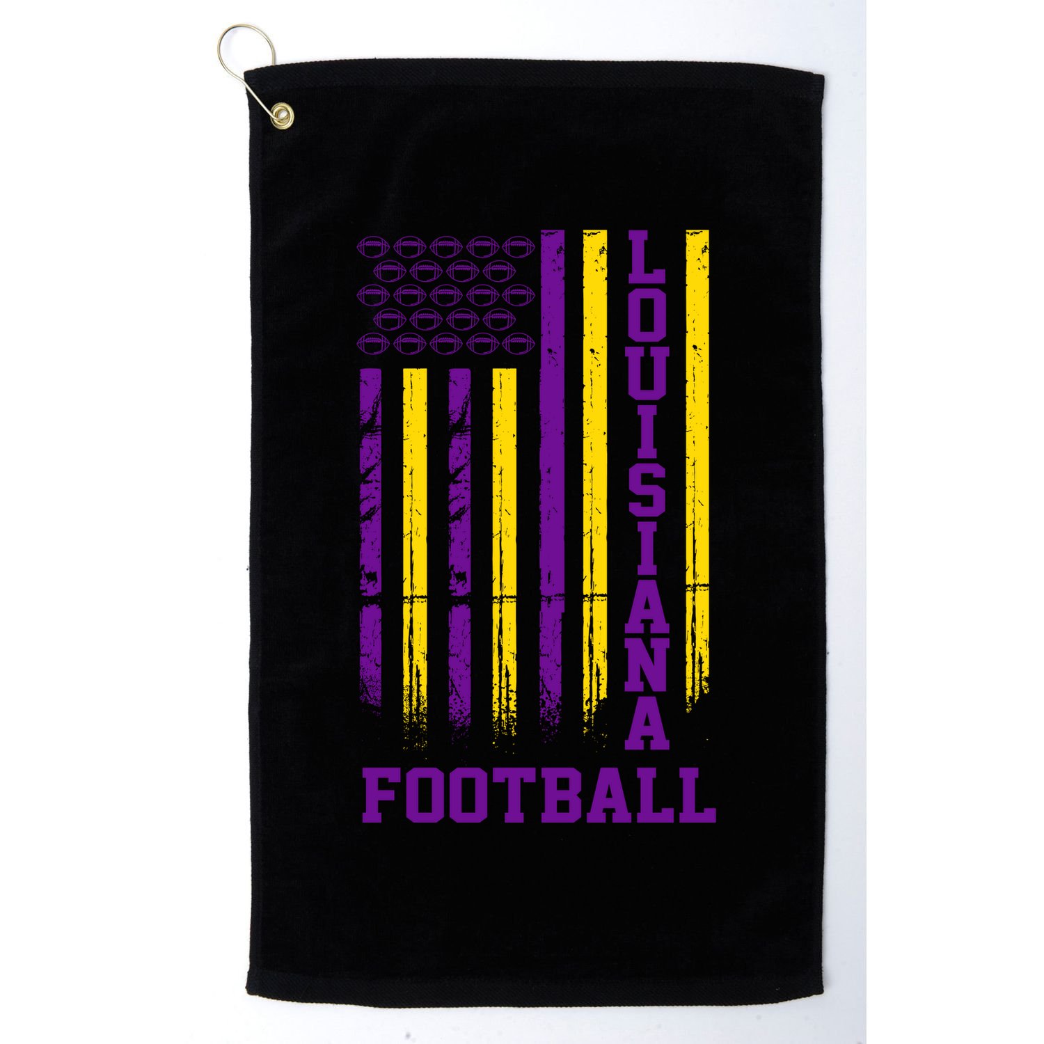 Louisiana Football Fan American Flag Golf Towel