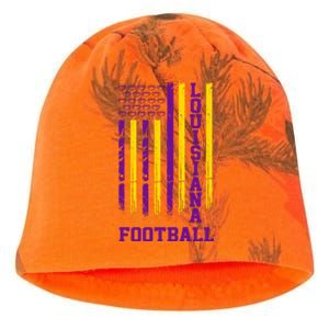 Louisiana Football Fan American Flag Kati - Camo Knit Beanie