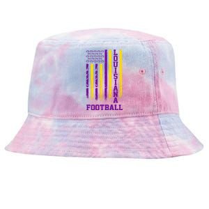 Louisiana Football Fan American Flag Tie-Dyed Bucket Hat