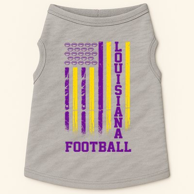 Louisiana Football Fan American Flag Doggie Tank