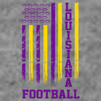 Louisiana Football Fan American Flag T-Shirt