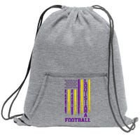 Louisiana Football Fan American Flag Sweatshirt Cinch Pack Bag