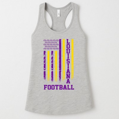 Louisiana Football Fan American Flag Womens Tank Top