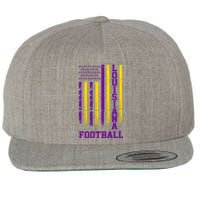 Louisiana Football Fan American Flag Wool Snapback Cap