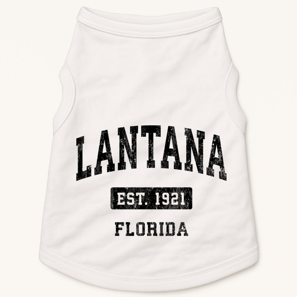 Lantana Florida Fl Vintage Sports Established Doggie Tank