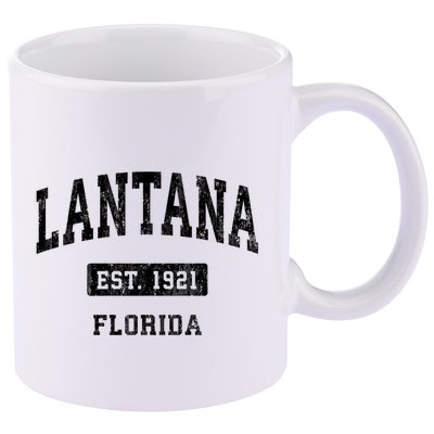Lantana Florida Fl Vintage Sports Established 11oz C Handle Ceramic Mug