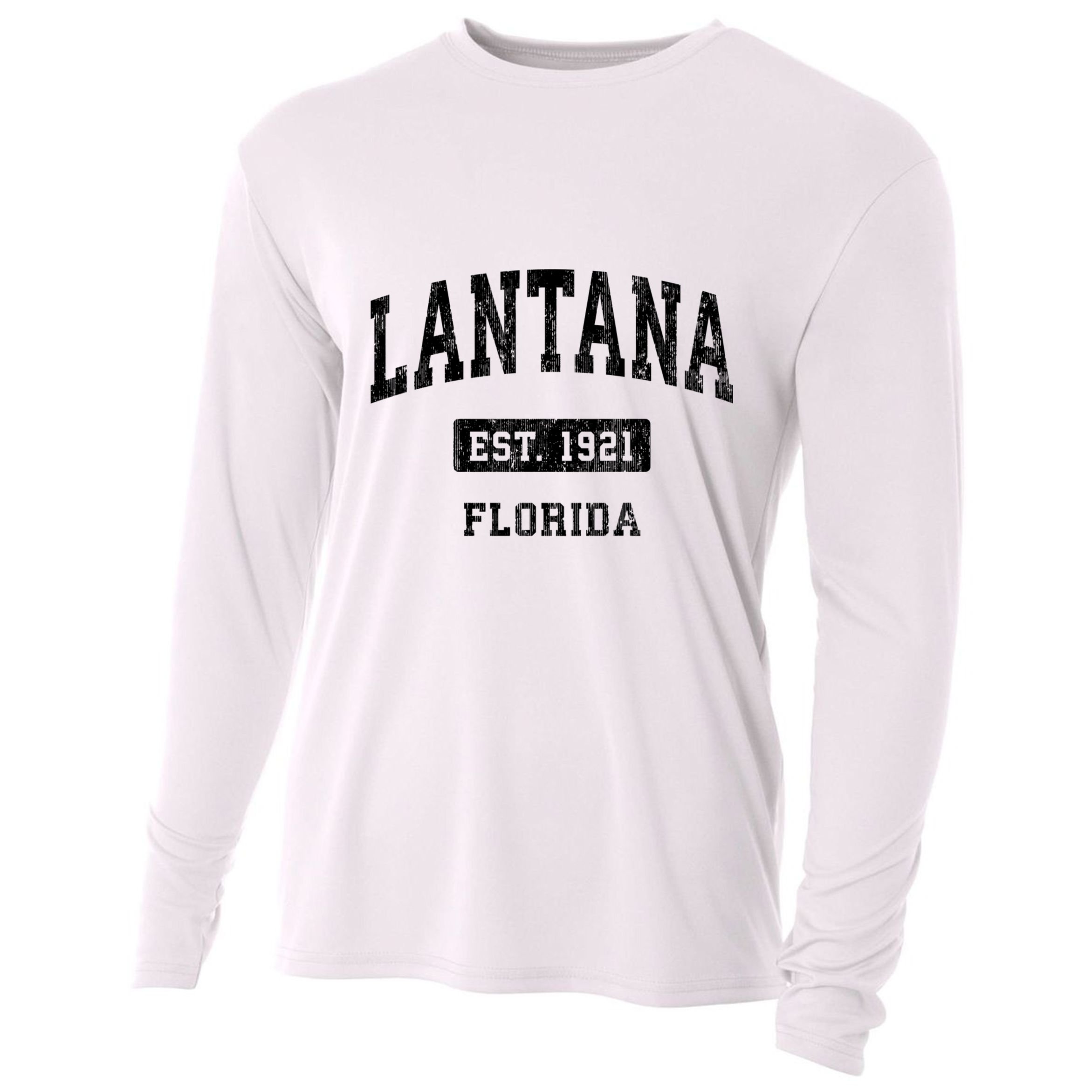 Lantana Florida Fl Vintage Sports Established Cooling Performance Long Sleeve Crew