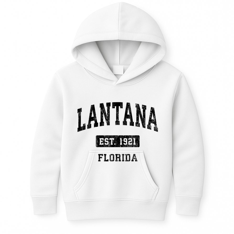 Lantana Florida Fl Vintage Sports Established Kids Hoodie