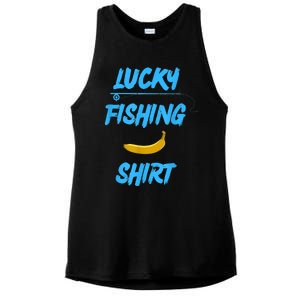 LUCKY FISHING Funny Banana Humor Ladies PosiCharge Tri-Blend Wicking Tank