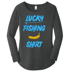 LUCKY FISHING Funny Banana Humor Women's Perfect Tri Tunic Long Sleeve Shirt