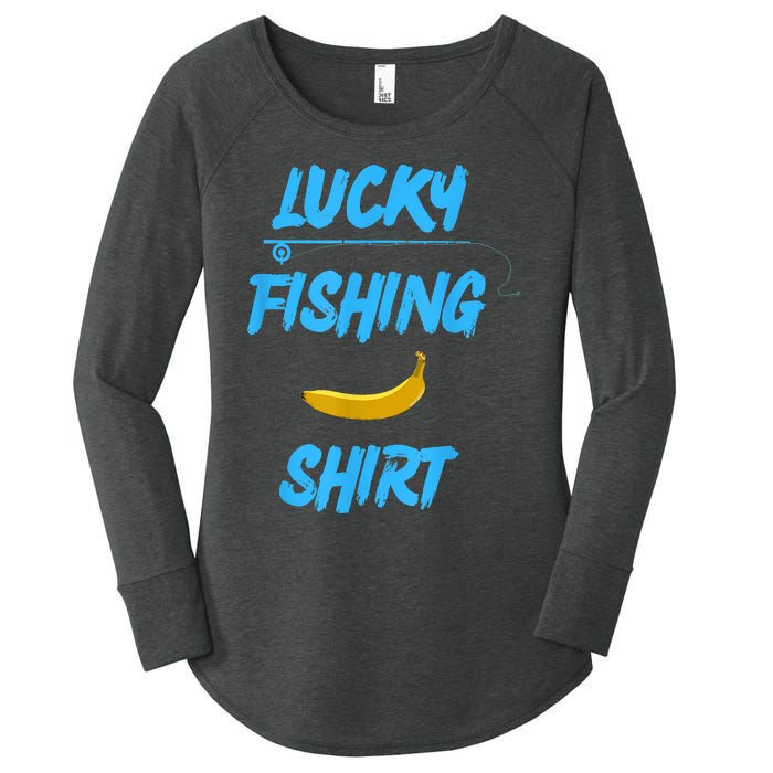 LUCKY FISHING Funny Banana Humor Women's Perfect Tri Tunic Long Sleeve Shirt