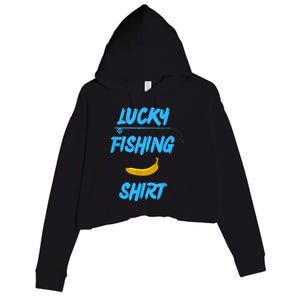 LUCKY FISHING Funny Banana Humor Crop Fleece Hoodie