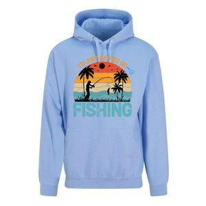 Lucky Fishing Funny Quote I'd Just Rather Be Fishing Great Gift Unisex Surf Hoodie