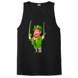 Leprechaun Fishing Funny St Patricks Day Funny Gift PosiCharge Competitor Tank