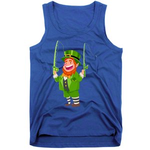 Leprechaun Fishing Funny St Patricks Day Funny Gift Tank Top