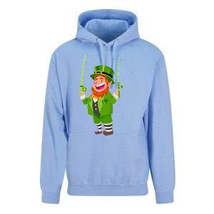 Leprechaun Fishing Funny St Patricks Day Funny Gift Unisex Surf Hoodie